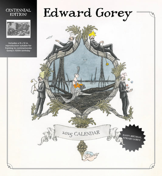 2025 Edward Gorey Wall Calendar (Dinged Corner)