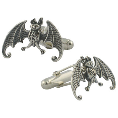 Bats Cufflinks Sterling Silver - GoreyStore